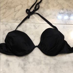 Black Halter Bikini Top